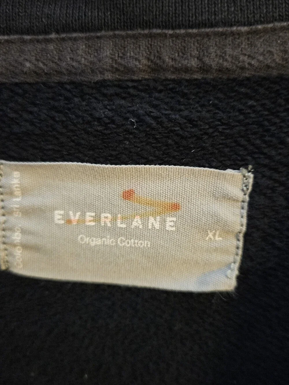Everlane Organic Cotton The Track Half-Zip Sweatshirt Blue Pullover Size XL